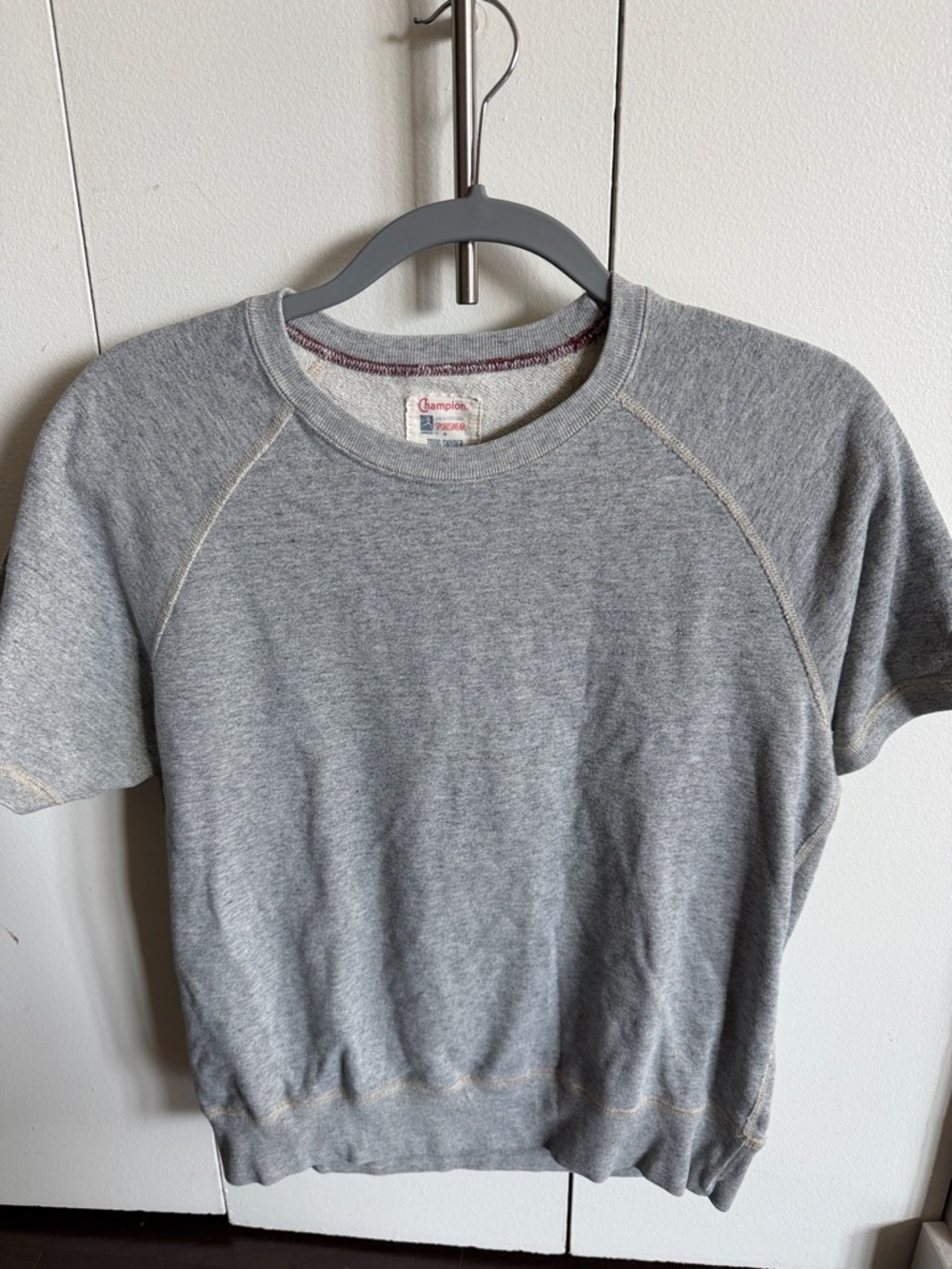 Todd Snyder+Champion Heather Gray Short Sleeve Crew Sweatshirt